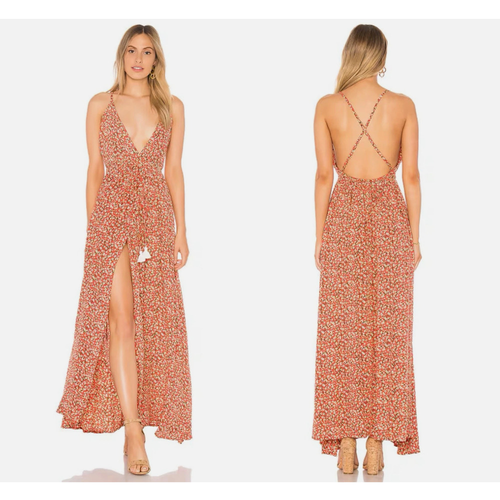 Faithfull the Brand x Revolve Santa Rosa Maxi Dress Blossom Village Size 2 XS